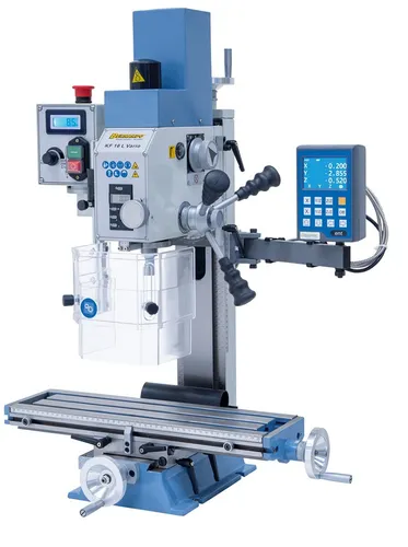 Bernardo Bohr- und Fräsmaschine KF 16 L Vario mit Digitalanzeige - Bohr- und Fräsmaschine für präzises Arbeiten, ausgestattet mit einer 3-Achs Digitalanzeige und variabler Drehzahl von 100 - 2250 U/min, ideal für Hobby und Handwerk.