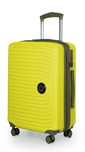 Hauptstadtkoffer Mitte - Handgepäck 55x40x23 cm, TSA, 4 Rollen, Hartschalenkoffer in Lemon - Der ideale Handgepäckkoffer mit 55 x 40 x 23 cm, perfekt für Flugreisen. Mit einer praktischen Koffererweiterung auf bis zu 55 Liter und einem integrierten TSA-Zahlenschloss für Sicherheit und Komfort.