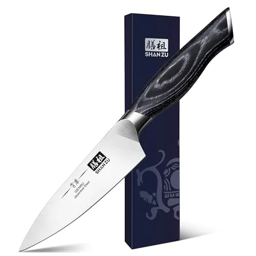 SHAN ZU Schälmesser Obstmesser Japanisches Küchenmesser Gemüsemesser 9,5cm