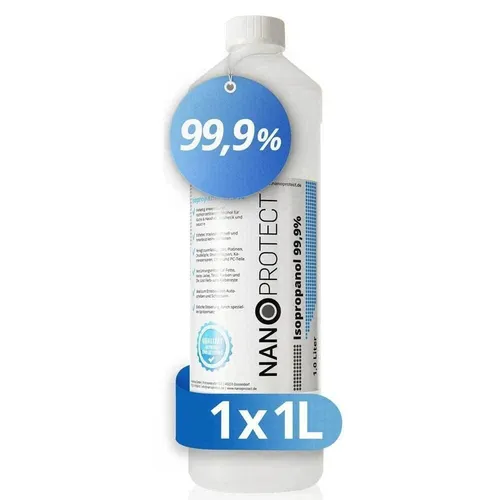 Nanoprotect Isopropanol 99,9% - 1 Liter Reinigungsalkohol (Premium IPA - Made in Germany - Für Haushalt und Elektronik)
