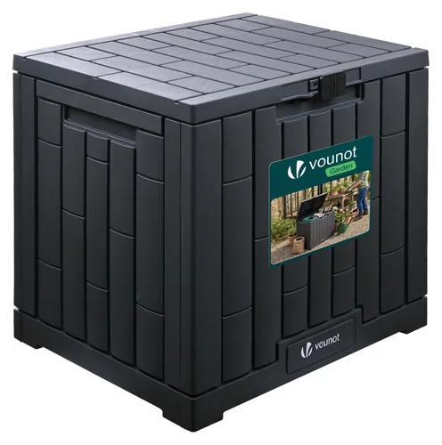 VOUNOT® 126L Gartenbox Aufbewahrungsbox in Anthrazit-Grau
