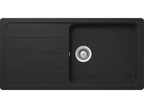 Schock Formhaus D-100 L Onyx Granitspüle - Sanitäranlagen & Zubehör - Hochwertige Cristalite-Spüle in elegantem Onyx, reversibles Becken und ideal für moderne Küchen mit Unterschränken ab 60 cm.