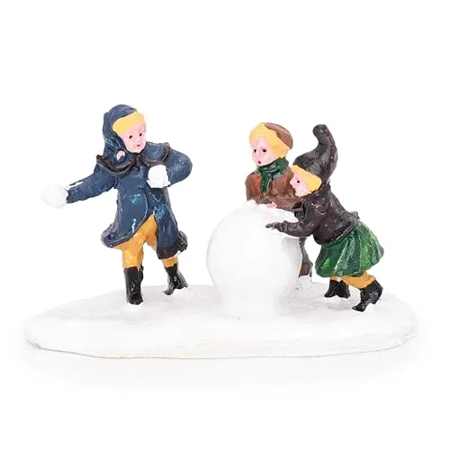 Toyland® Mini-Weihnachts-Sammelfigur aus Kunstharz, Dorfszenen-Zubehör, Weihnachtsfiguren (Kutschenfahrt, 8,9 x 6,6 cm)