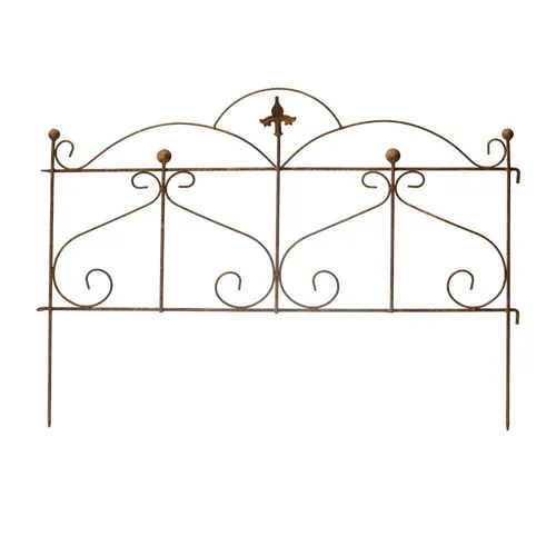 Beetzaun Gartenzaun Herz aus Metall mi  Edelrost  Rankhilfe H:62 cm x L:80cm