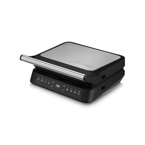 Zeegma Elektro-Kontaktgrill GRILL CHEF 3.0, 5 Programme Herausnehmbare Grillplatten Spülmaschinentauglich Einstellbare Temperatur Anzeige, Leistung 2000 W, Unabhängige Plattenheizung