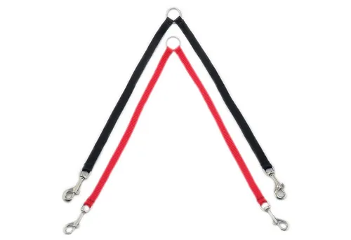 Monkimau Hundeleine Koppelleine Hundeleine für 2 Hunde aus Nylongurt, Nylon (Packung)
