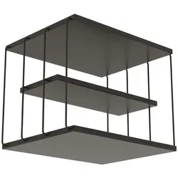 [en.casa] Beistelltisch Anthrazit, Holzwerkstoff, Rechteckig, 50x33x40 cm - Vielseitiger Beistelltisch mit zeitlosem Design. Ideal für Wohnzimmer, Schlafzimmer oder Flur. Bietet zusätzliche Ablageflächen und ist leicht zu reinigen.