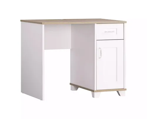 Moderner Kinderschreibtisch aus Holz in Weiß - Schreibtisch für Kinder, 90x60x75 cm, mit praktischen Schubladen und zeitgenössischem Design. Ideal für Kinderzimmer, Arbeitszimmer oder Gästezimmer. Robuste Bauweise aus Holzfurnier und MDF.