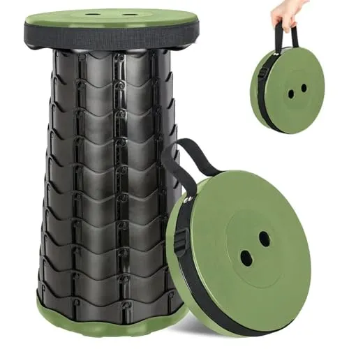 Fishtec Klapphocker, tragbar und höhenverstellbar – ideal für Camping, Angeln und Garten - Gartenhocker - Zusammenklappbar, max. Belastung 130 kg, leicht und platzsparend, perfekt für Outdoor-Aktivitäten und Reisen.