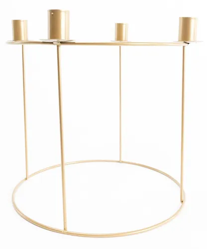 TrendLine Adventskranz Metall Ø 29 x 25 cm gold in gold von TrendLine