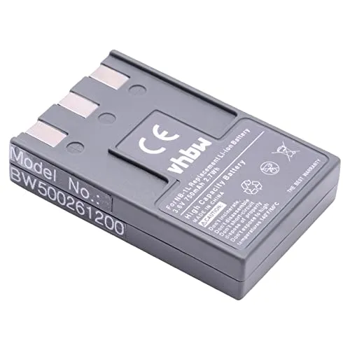 vhbw Akku Ersatz für Canon NB-1L, NB-1LH für Kamera Digicam DSLR (750mAh, 3,6V, Li-Ion)