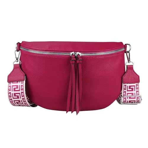 OBC Damen Tasche Bodybag Gürteltasche Crossbody Brusttasche Umhängetasche Hüfttasche Crossover Bauchtasche Schultertasche Handytasche Kunstleder Pink