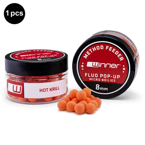 Method/Feeder Fluo Pop-Up Micro Boilies 8mm/20g Roter Krill