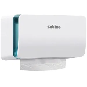 Handtuchspender Wepa Satino HYGINITY XS weiß - Eleganter Handtuchspender für kleine Waschräume, pflegeleicht und einfach zu befüllen - ideal für V-Falz Handtücher.