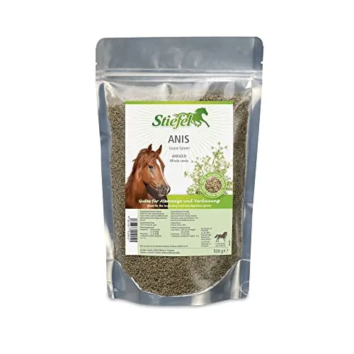 Stiefel Anis für Pferde, 100% naturbelassener Anis, unterstützt die Atemwege & den Magen-Darm-Trakt, Atmungsapparat & Verdauungssystem, 500g
