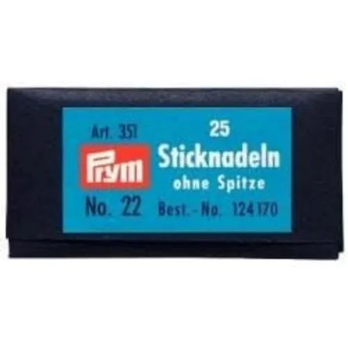 Prym 124170 Sticknadeln ohne Sp. ST 22 0,90 x 40 mm silberfarbig, silber