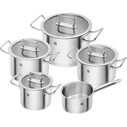 Zwilling Pro Kochtopfset 5-teilig - Hochwertiges Kochtopfset aus 18/10 Edelstahl mit optimaler Wärmeverteilung. Ideal für leidenschaftliche Köche und spülmaschinengeeignet.