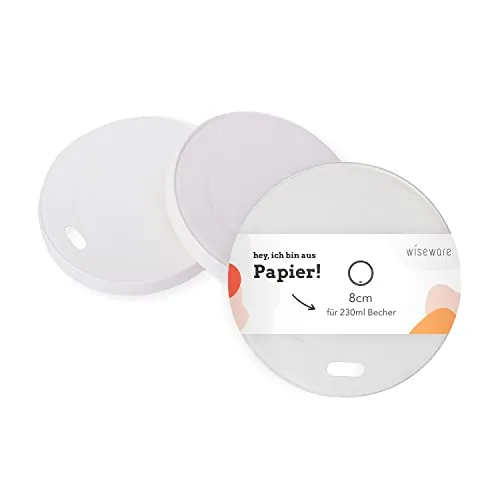 Wiseware Einweg Papierdeckel weiß von wiseware