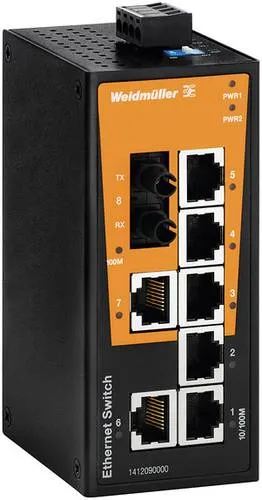 Weidmüller IE-SW-BL08T-7TX-1ST Industrial Ethernet Switch 10 / 100MBit/s