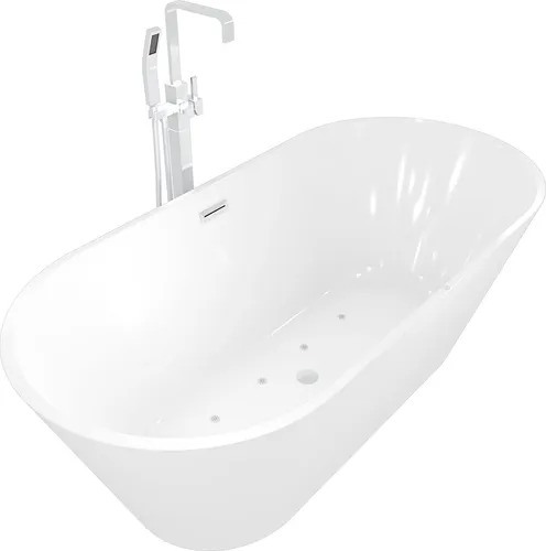 AcquaVapore F11 Freistehende Whirlpool-Badewanne 170x80cm