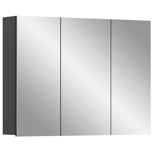 Spiegelschrank Soft 80x60 cm in Grau - stilvoll und funktional - Moderne Spiegelschränke, ca. 80x60x15 cm, bieten viel Stauraum und eine elegante Optik für Ihr Badezimmer.