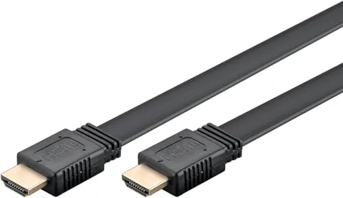 goobay High Speed HDMI Flachkabel mit Ethernet 2m / 8K / 60Hz @ 4K / 120Hz – Ultra HD, HDR, eARC, 48 Gbit/s, Dolby Atmos, DTS:X – Perfekt für Gaming, Heimkino & Streaming