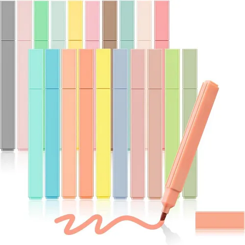 Pastell Textmarker 20er Set – Hochwertige Marker für Büro & Schule - Vielseitiges 20er Set in sanften Pastellfarben, ideal für Journaling und kreative Projekte. Sie sorgen für ein angenehmes Schreibgefühl und sind perfekt für den täglichen Einsatz.