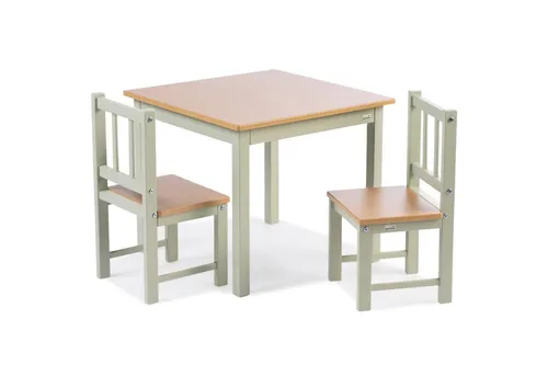 Geuther Kindersitzgruppe ACTIVITY I - Hochwertige Sitzgruppe aus Holz mit Kindertisch und 2 Stühlen, ideal für kreative Aktivitäten ab 1 Jahr, ergonomisch gestaltet für optimalen Komfort im Kinderzimmer.