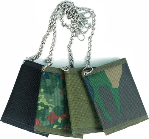 Mil-Tec Geldbörse mit Sicherheitskette, schwarz