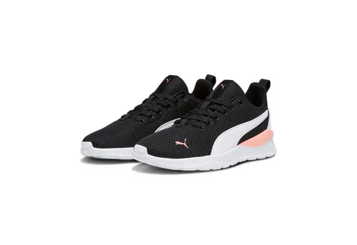 PUMA Unisex Anzarun Lite Sneaker - Black White Peach Smoothie, 37.5 EU - Herren-Sneaker mit SoftFoam+ Innensohle für maximalen Laufkomfort und einem modernen, niedrigen Schnitt aus Anzarun DNA Mesh.