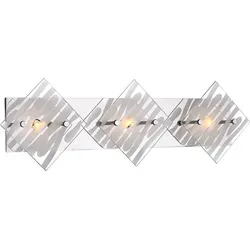 GLOBO LIGHTING LED Wandleuchte mit klarem Glas und Chrom-Finish - Elegante Wandleuchte mit klarem Glas und stilvollen weißen Dekorlinien. Flexibel in der Lichtgestaltung dank 3 G9 Fassungen für individuelle Leuchtmittelwahl. Ideal für moderne Wohnräume.