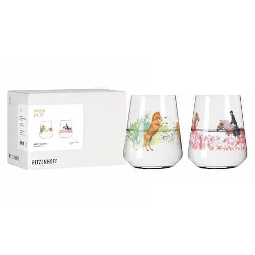 Produktbild RITZENHOFF 8086006 Universal Glas 2er-Set 0,6 l, Serie Reitgold