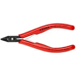 KNIPEX Elektronik-Seitenschneider 75 02 125 SB - Zangen für präzise Elektronikarbeiten, brüniert und mit integrierter Öffnungsfeder für müheloses Schneiden von Draht bis 1,3 mm.