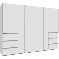 Carryhome Schwebetürenschrank in Weiß, 270x200x61 cm von Forte