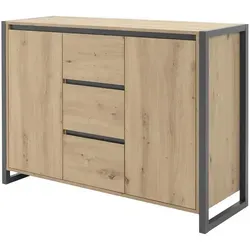 Kommode Fiano - Holzfarben, 122 cm breit - Kommode Fiano in Holzfarbe, 122 cm breit mit modernen Kufenfüßen. Ideal für vielseitigen Stauraum in jedem Raum. Perfekt für stilvolle Einrichtung!