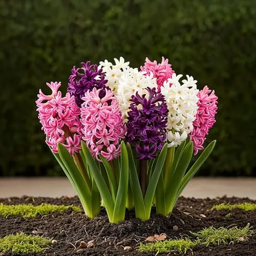 GreenboutiQ - Blumenzwiebeln - Hyacinth Pastel mix - Bulbs Hardy Perennial - Verschiedene Pastellfarben - 10 Stück - Zwiebelgröße 14/15 - XXL Pack