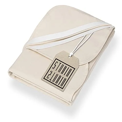 STUDIO Molton Matratzenschoner 90x200cm – 100 % Baumwolle – Made in Germany – Made in Green by Oeko-TEX – Matratzenauflage mit Eckgummis – Kochfest, atmungsaktiv, hautfreundlich – Doppelpack