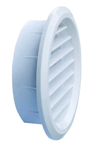 Möbellüfter rund weiß Stutzen 47 mm mit Insektenschutz