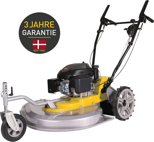 Texas Profi Wiesenmäher - Hochgrasmäher mit 4-Takt Benzinmotor, 61 cm Schnittbreite und schwenkbarem Vorderrad für müheloses Mähen