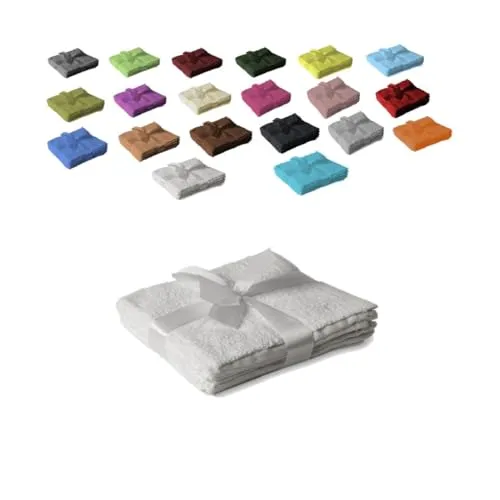 EXKLUSIV HEIMTEXTIL Seiftuch 4er Set 30 x 30 cm Weiss