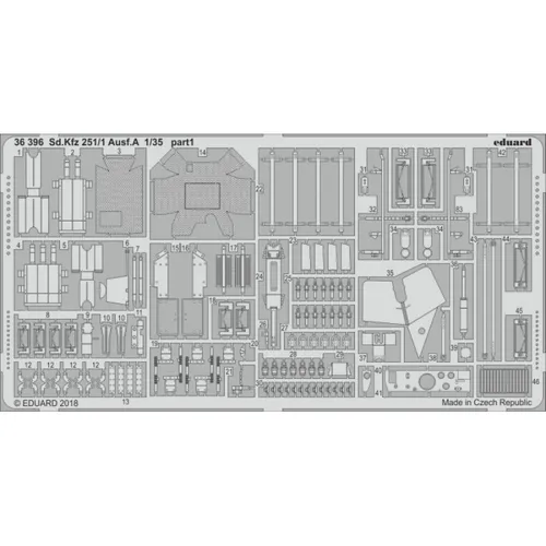 Produktbild MW22 EDUARD 36396 SD.KFZ 251/1 AUSF.A  1/35 PE SET for ICM