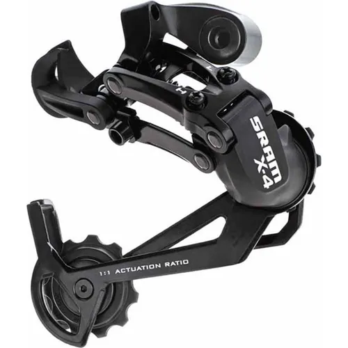 Sram X4 Schaltwerk 09A RD X.4 Long Cage Schwarz - Schaltwerk für Mountainbikes, langlebige Aluminium- und Stahlkonstruktion für präzise Schaltvorgänge, ideal für anspruchsvolle Trails.
