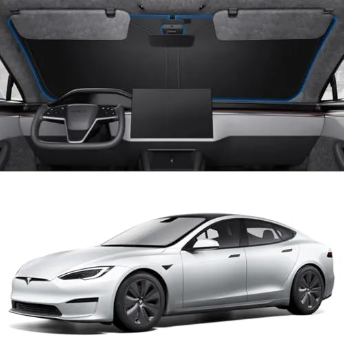 Spigen Tesla Model S Sonnenschutz - Sonnenschutz für Frontscheiben mit Triple-Coated-Technologie für maximalen UV-Schutz. Einfach zu bedienen und kompakt verstaubar in der praktischen Aufbewahrungstasche.