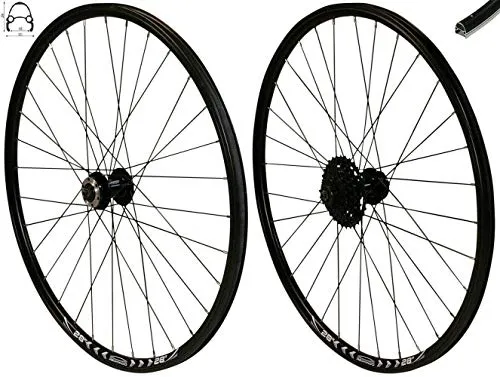 Redondo 28 Zoll Laufrad Set HR + VR Disc Felge Schwarz - Laufräder für Scheibenbremsen, robustes V-Profil, inklusive 9-fach Kassette für optimale Schaltperformance. Ideal für sportliche Radfahrer!