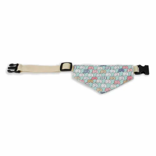 Halsband mit Hundehalstuch mit Elefanten - Halstuch Baumwolle Hundehalstücher Hu