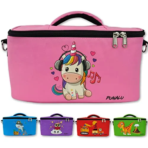 PUNALU Aufbewahrungstasche für Toniebox - Praktische Aufbewahrungstasche für die Toniebox, ideal für unterwegs und mit kindgerechten Motiven wie Einhorn und Dinosaurier.