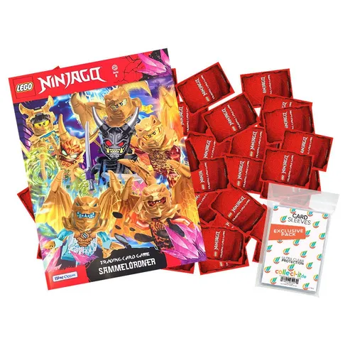 Star Wars Sammelkarte LEGO Ninjago 8 Leere Sammelmappe + 50 versch., zufäll. Karten+Sleeves