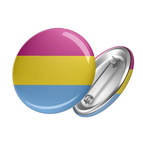 Button Pansexuell LGBTQ Ansteck Pin 59mm Geschenkidee Souvenir Präsent Wichtelge