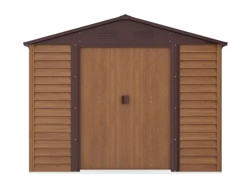 Produktbild Vente-unique-Gartenhaus aus Metall, verzinkter Stahl, Holzoptik
