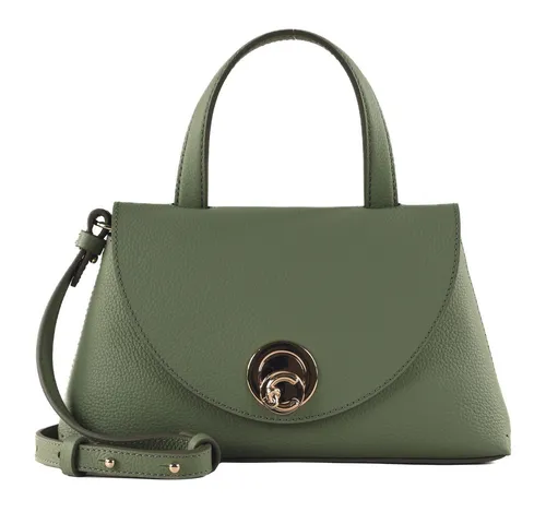 COCCINELLE Umhängetasche Double Grainy Leather in Grün